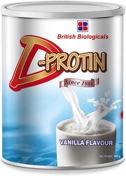 British Biologicals D-Protin Healthy and Tasty Supplement for the Diabetic and Pre-Diabetic Person, Vanilla Flavor, 400gm