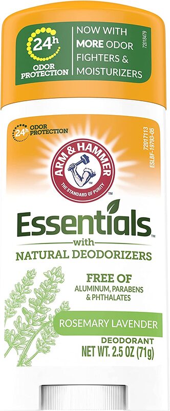 Arm & Hammer Fresh Rosemary Lavender Essentials Natural Deodorant Stick, 71 gm, 3 Pieces