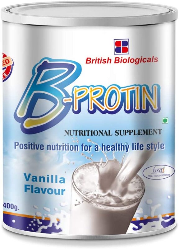 British Biologicals B-Protin Vanilla Flavour Complete Nutritional Supplement, 400gm