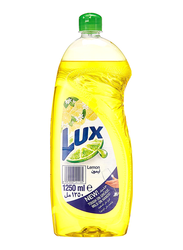 LUX Lemon Tough on Grease Mild on Hands Dishwash Liquid, 1250ml