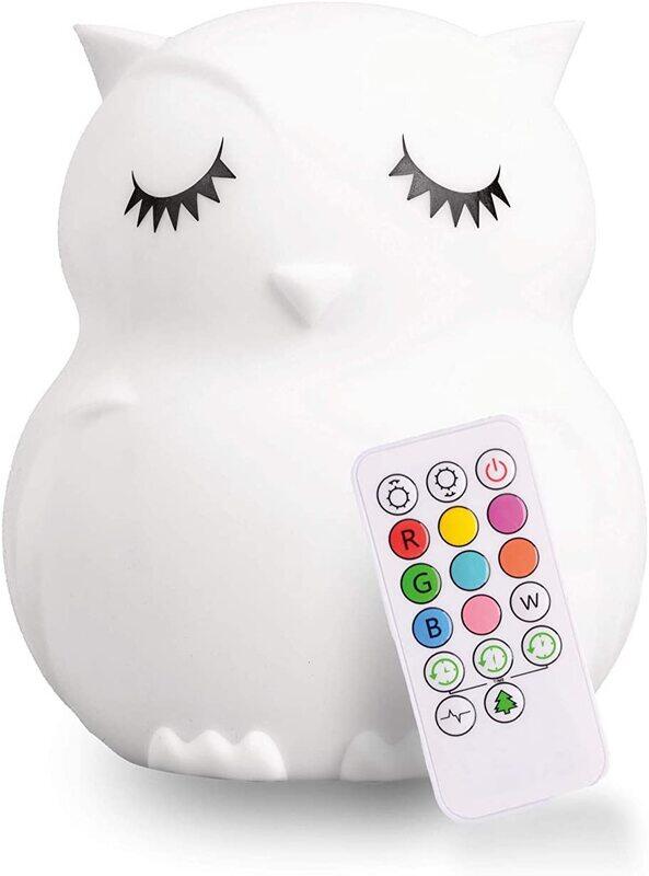 

Lumipets Owl Silicone Baby Night Light, White