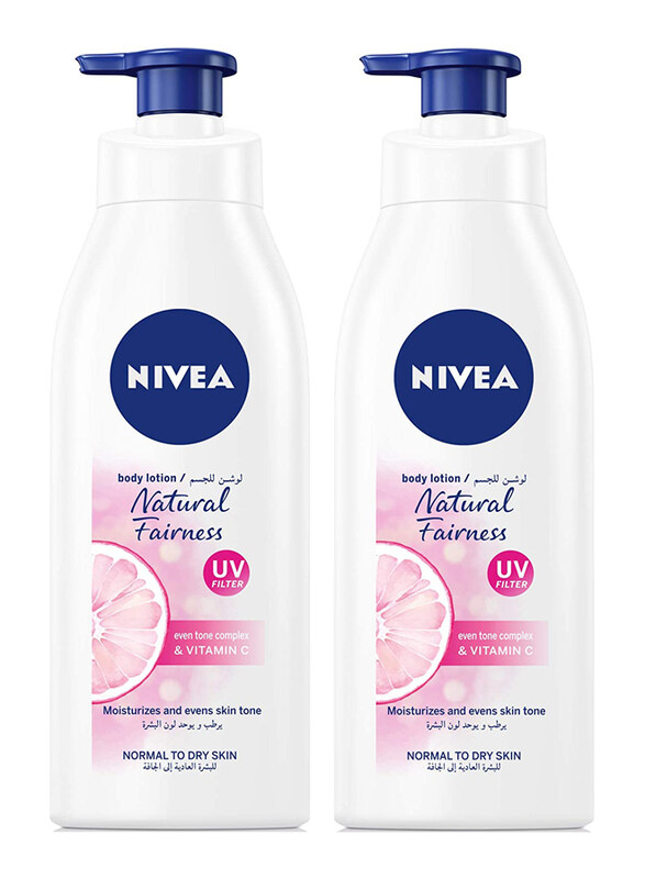 

Nivea Natural Fairness Liquorice & Berry Body Lotion, 2 x 400ml