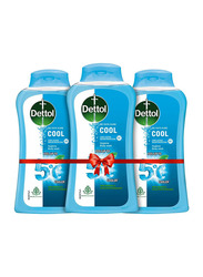 Dettol Cool Body Wash and Shower Gel for Women and Men, 3 x 250ml