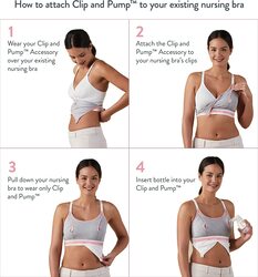 Bravado Designs Clip and Pump Accessory Nursing Bra, Dove Heather, Medium