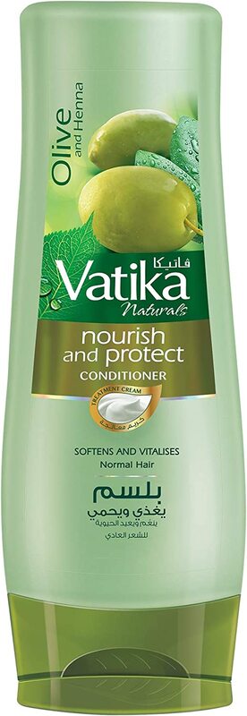 Vatika Naturals Nourish and Protect Conditioner Enriched with Olive and Henna for Normal Hair, 400ml