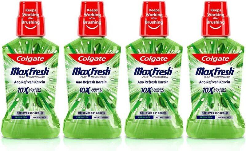 

Colgate Max Fresh Tea Plax Antibacterial Mouthwash, 250ml, 4 Pieces