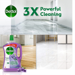 Dettol Lavender Antibacterial Power Floor Cleaner, 2 x 3Litres
