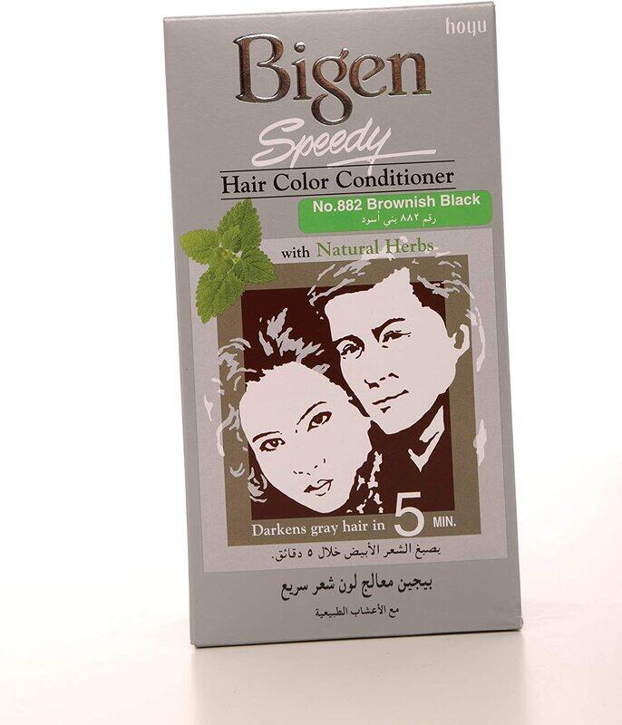 

Bigen Speedy Hair Color Conditioner, 882 Brownish Black, 80 gm