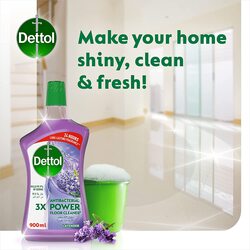 Dettol Lavender Anti-Bacterial Power Floor Cleaner with 3 Times Powerful Cleaning, 900ml