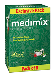 Medimix Ayurvedic Classic 18 Herbs Soap, 8 x 125g