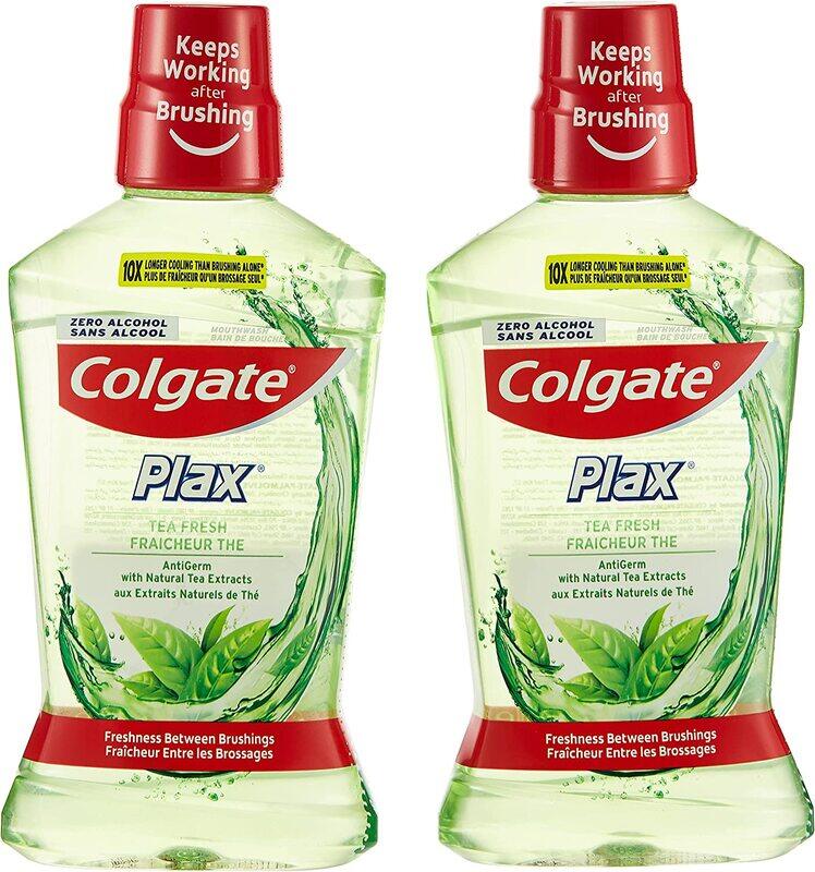 

Colgate Plax Fresh Tea Mouthwash, 500ml, 2 Pieces