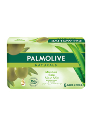 Palmolive Naturals Bar Soap Smooth and Moisture with Aloe and Olive, 6 x 170g