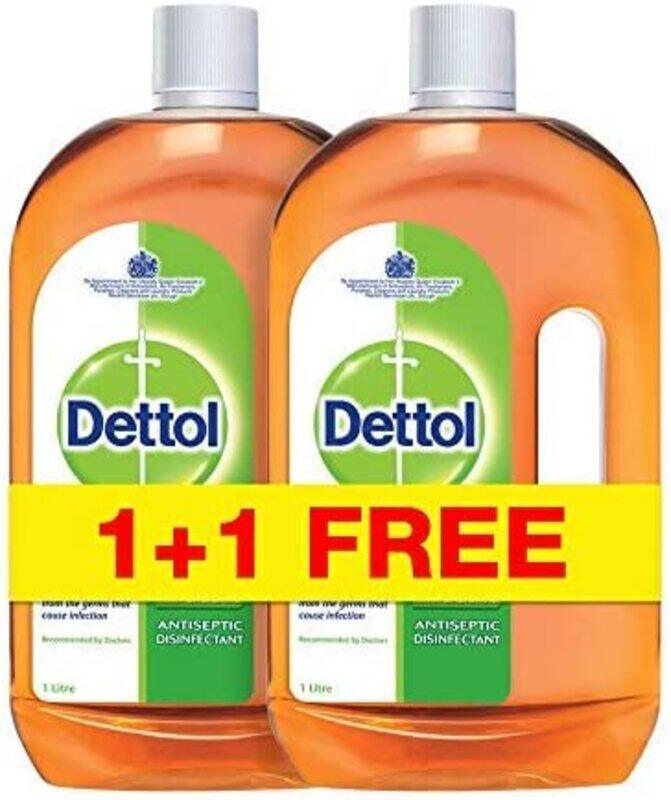 

Dettol Antiseptic Disinfectant Liquid, 1 Liter, 2 Pieces