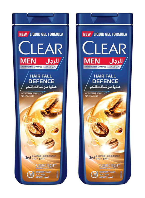 

Clear Hair Fall Defence Anti-Dandruff Shampoo + Conditioner for Men, 2 Pieces x 400ml