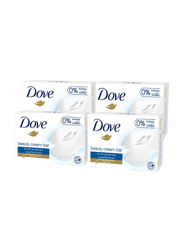 Dove Moisturising Beauty Cream Bar Soap White, 4 x 135g