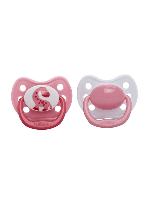 Dr. Browns 2-Piece 973-SPX Ortho Pacifiers Stage 2 for 6-12 Months, Assorted