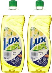 Lux Lemon Dishwash Liquid, 2 x 750ml