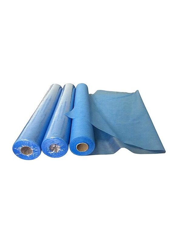 

Generic Disposable Non-Woven Bed Sheet Roll for Spa, Massage, Tattoo and Exam Tables, Blue, 80 x 180cm, 3 x 50 Sheets