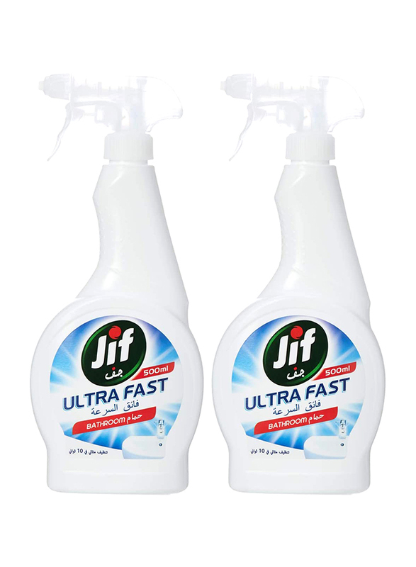 Jif Ultrafast Bathroom Spray, 2 x 500ml