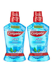 Colgate Plax Peppermint Mint Mouthwash, 2 x 500ml