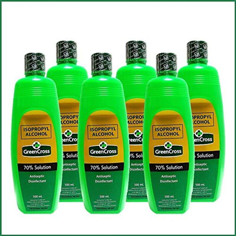 

Green Cross Isopropyl Alcohol 70% Solution Disinfectants, 500ml, 6 Pieces