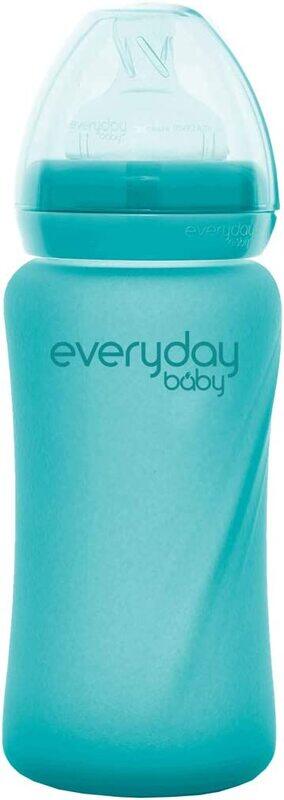 

Everyday Baby Glass Baby Bottle Healthy+, From 3 months, 240 ml, Turquoise