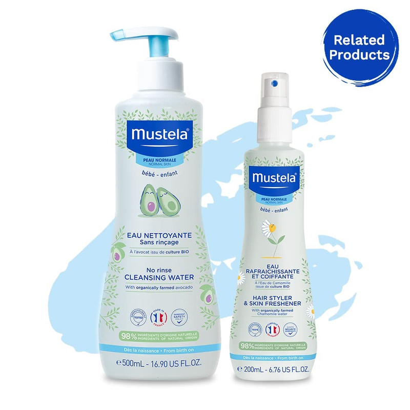 Mustela Ultra Soft Baby Wipes with Natural Avocado Perseose & Aloe Vera, Delicately Scented, 70 Pieces