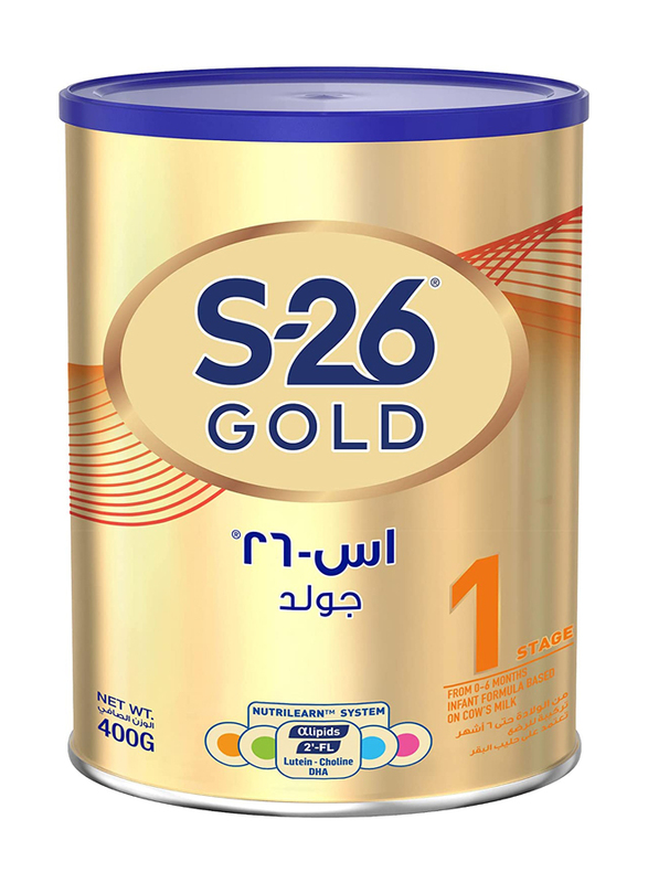 S-26 GOLD 1 Stage 1 0-6 Months Starter Infant Formula for Babies Tin, 400g