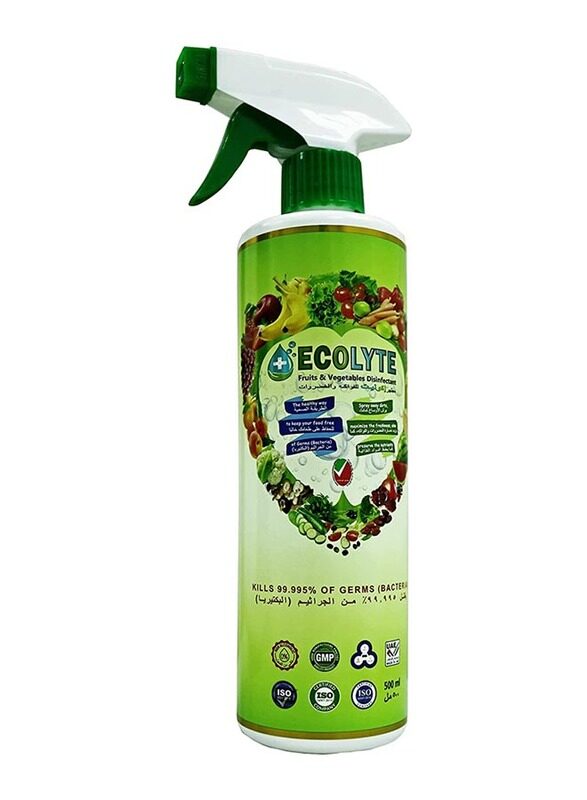 

Ecolyte Organic Fruits & Vegetables Wash Disinfectant Spray and Food Sanitizer, 500ml