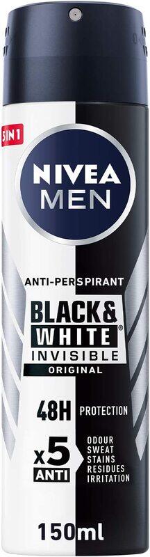 

Nivea Men Black & White Invisible Protection Original Antiperspirant Spray, 150ml