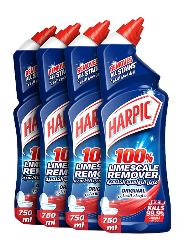 

Harpic Lime Scale Remover Original Toilet Cleaner Liquid, 4 x 750ml