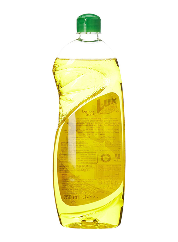 Lux Lemon Dishwashing Liquid, 2 x 750ml