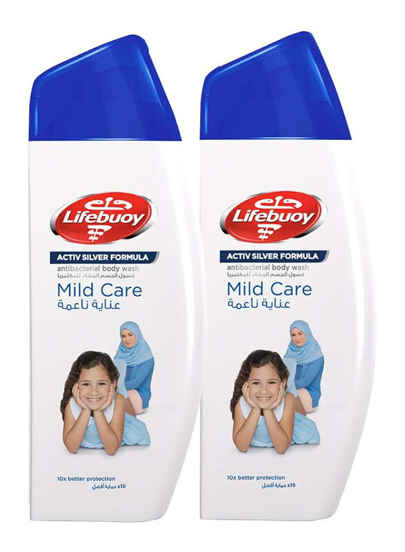 

Lifebuoy Anti Bacterial Mild Care Body Wash, 300ml, 2 Pieces