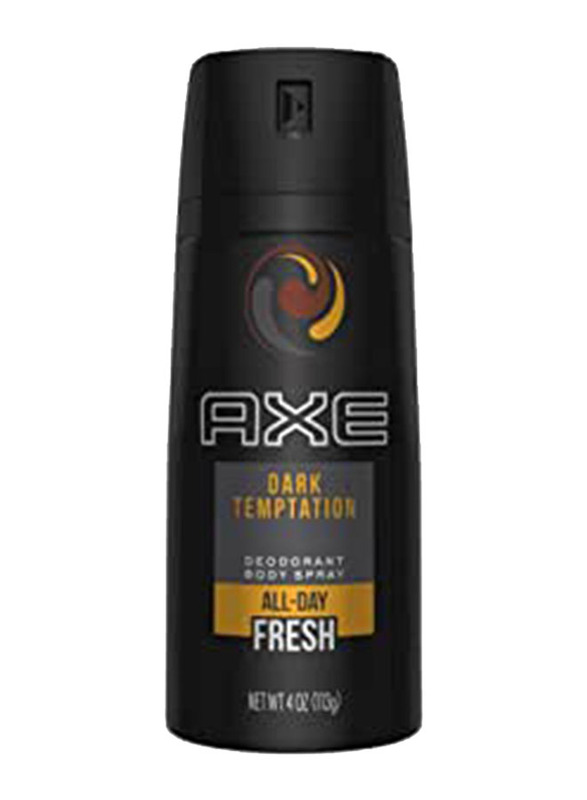 AXE Dark Temptation Body Spray Deodorant for Men, 4 x 113g