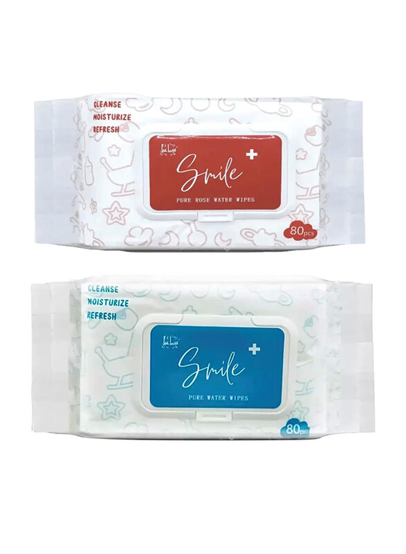 

Smile+ SmilePlus Pure Water Tissues and Rose Baby Wipes Pack of 2