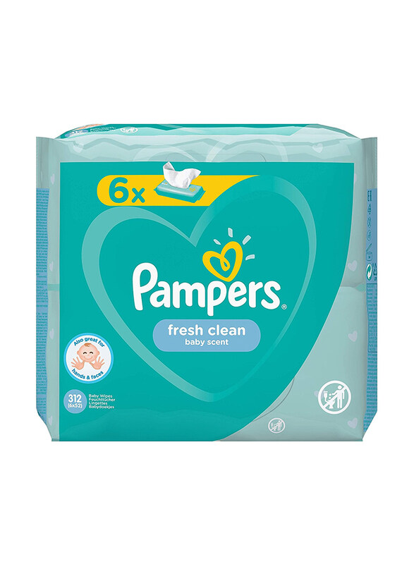 

Pampers 6-Piece Fresh Clean Baby Wipes, 312 Piece