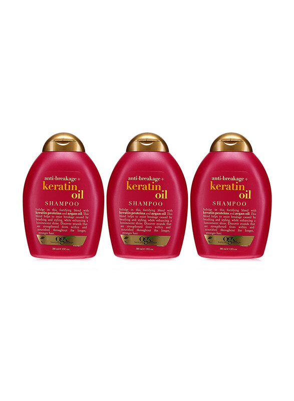 

Ogx Anti-Breakage + Keratin Oil Shampoo, 13 Ounce, 3 Pieces