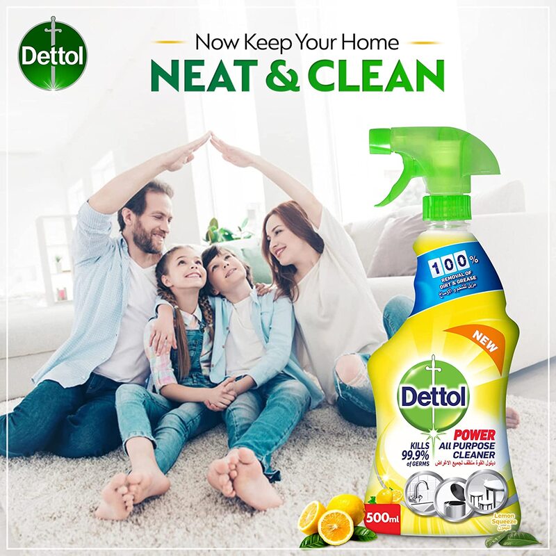 Dettol Lemon Healthy Home All Purpose Cleaner Trigger, 500ml