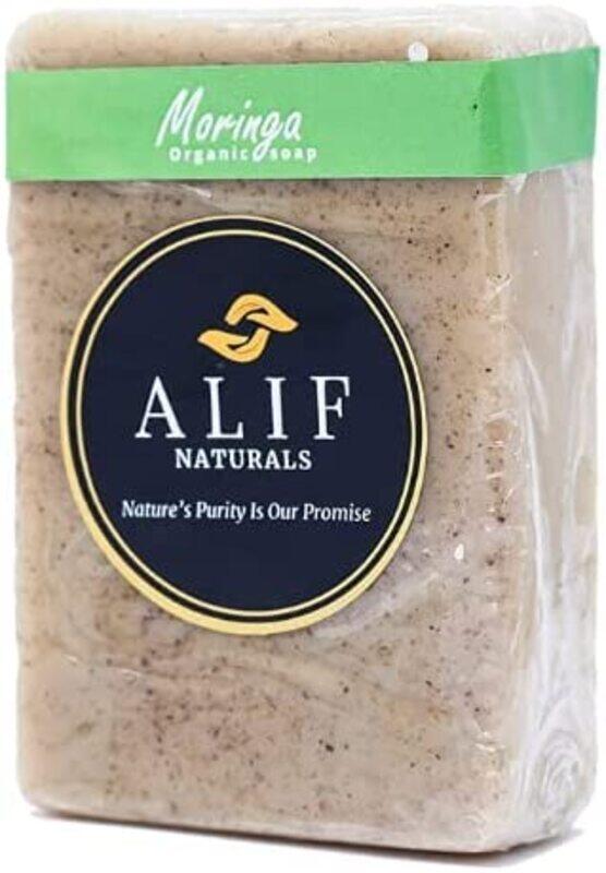 

Alif Naturals Moringa Handmade Face & Body Cleanser Soap Bar, 125gm
