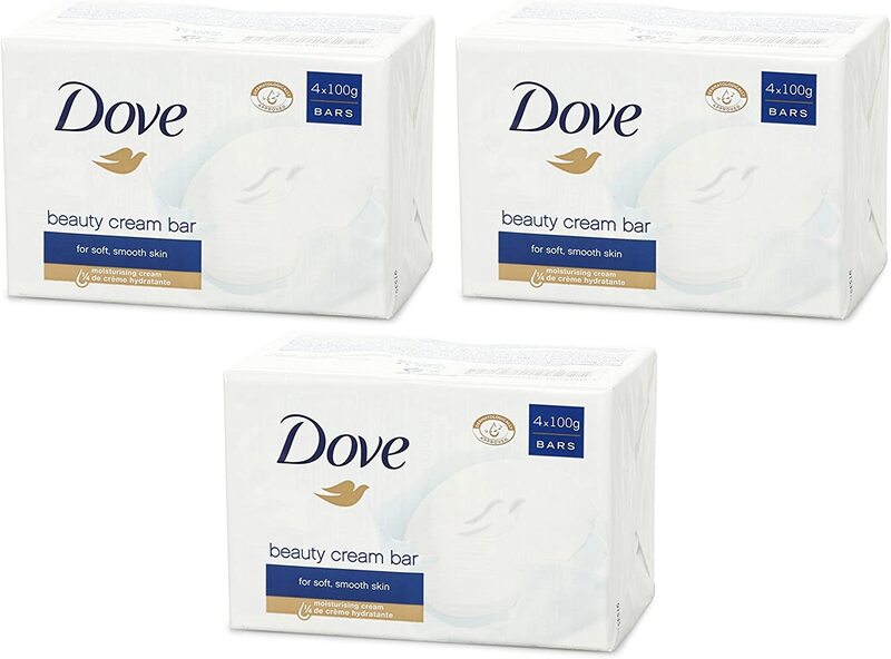 Dove Beauty Cream Soap Bar, 100 gm, 12 Bars