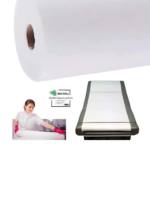Waterproof Disposable Non-Woven Bed Sheet Roll for Spa, Massage, Tattoo and Exam Tables, White, 80 x 180cm, 50 Sheets
