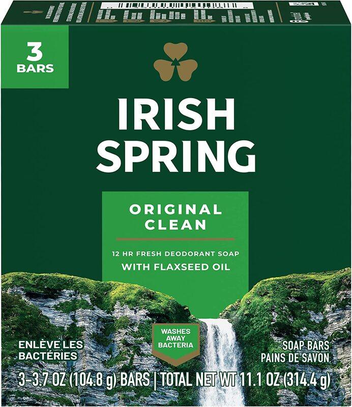 

Irish Spring Original Deodorant Soap Bar, 104.8gm, 3 Pieces