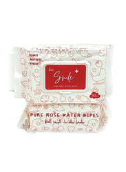 Smile+ 2-Piece Pure Rose Water Wipes, 160 Wipes
