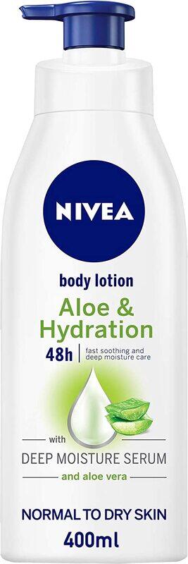 

Nivea Aloe Vera & Hydration Body Lotion for Normal to Dry Skin, 400ml