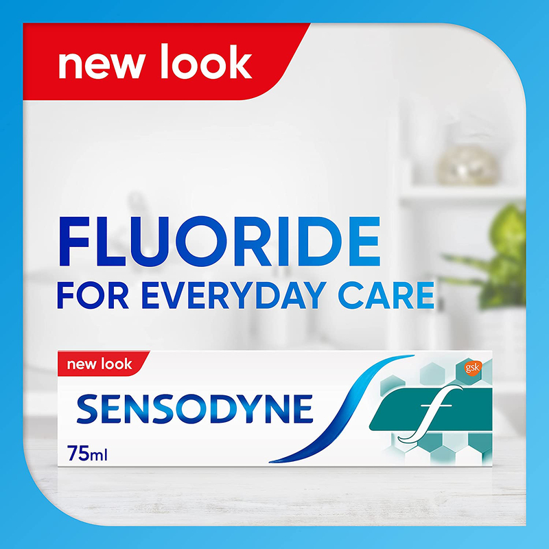 Sensodyne Fluoride Toothpaste for Sensitive Teeth, 75ml