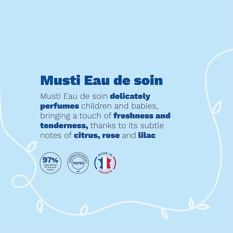 Mustela 50ml Musti Eau De Soin Fragrance for Babies, Newborn, Blue