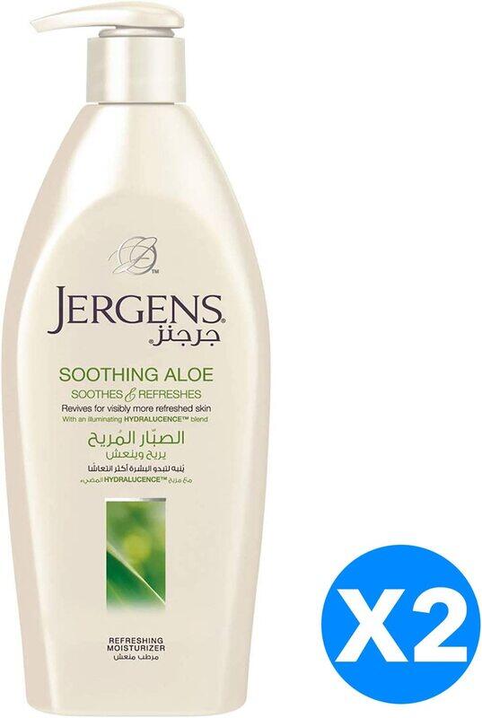 

Jergens Soothing Aloe Refreshing Moisturiser, 400ml, 2 Pieces