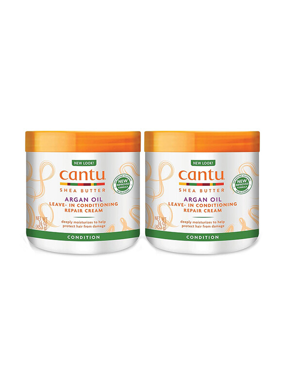 

Cantu Leave-In Conditioning Repair Cream with Argan Oil, 453gm, 2 Piece