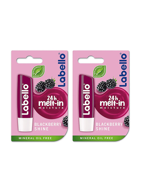 

Labello Blackberry Shine 24 hr Melt-in Lip Balm, Purple