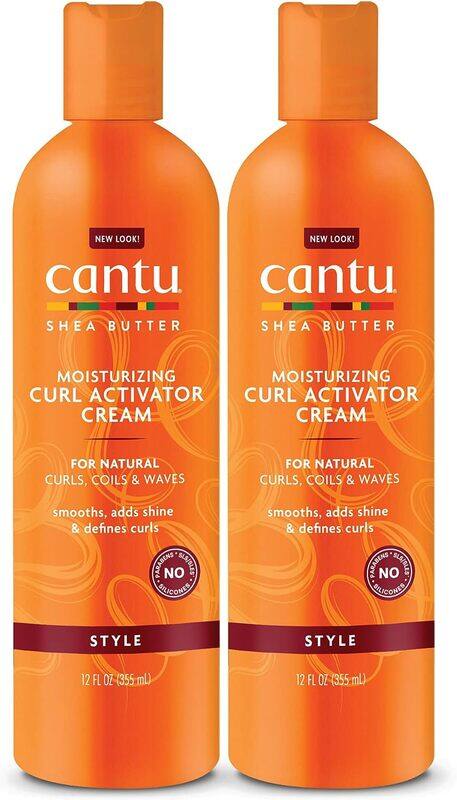 

Cantu Moisturizing Curl Activator Cream for Natural Hair with Pure Shea Butter, 12 fl oz Pack of 2 Packaging May Vary, White